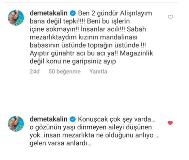 Alişan'ın kardeşinin cenaze törenine katılmayan Demet Akalın, sessizliğini bozdu: 2 gündür Alişan'ın yanındayım, beni bu işlere sokmayın