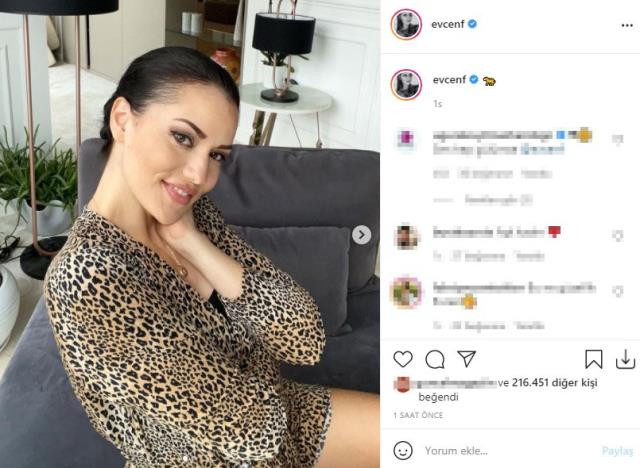 Fahriye Evcen, leopar desenli mini şortlu pozlarıyla takipçilerini mest etti