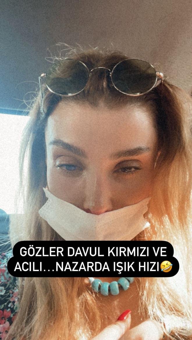 Özge Ulusoy'a nazar değdi! Gözündeki değişikliği görür görmez hastaneye koştu