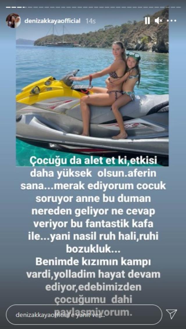 Deniz Akkaya, yangınların devam ettiği Bodrum'da jet ski üzerinde poz veren Şeyma Subaşı'ya sitem etti