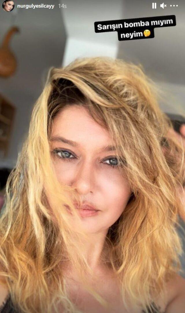 Nurgül Yeşilçay'dan yeni imaj pozu: Sarışın bomba mıyım neyim