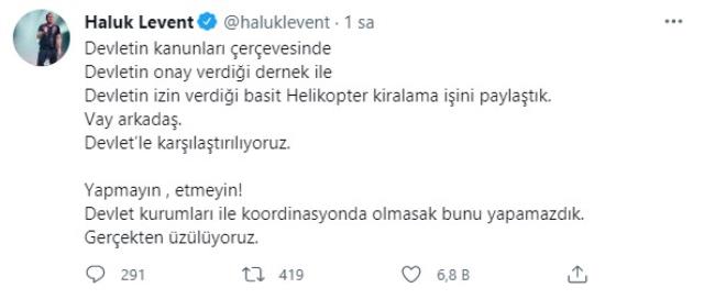 Şarkıcı Haluk Levent, yangınların söndürülmesi için derneğiyle helikopter kiralıyor