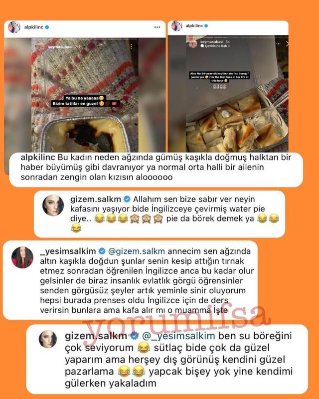 Yeşim Salkım ve kızı, Türk yemeklerini överken yazım yanlışı yapan Şeyma Subaşı'yı tiye aldı