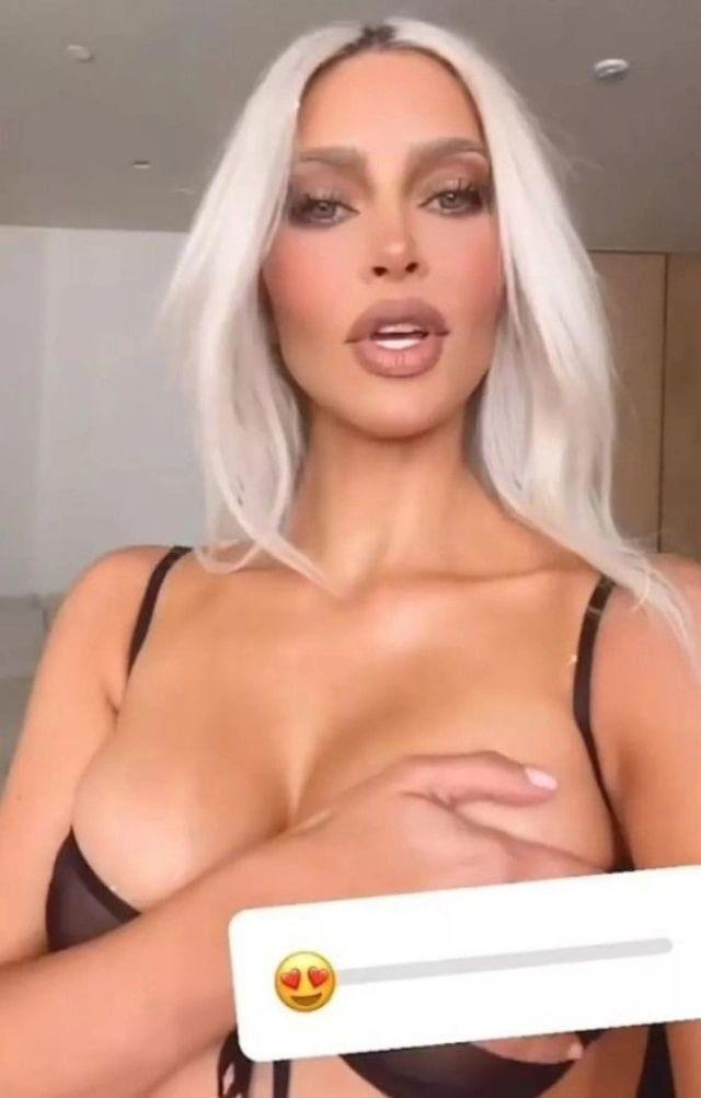 Canlı yayında inanılmaz kaza! Sadece sütyen giyen Kim Kardashian'ın göğüs uçları açıldı