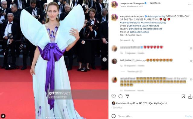 Cannes Film Festivali'nde Meryem Uzerli rüzgarı! Kıyafetleri ve duru güzelliğiyle göz kamaştırıyor