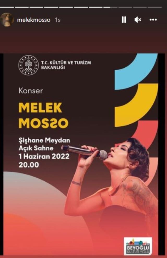 Isparta'daki konseri iptal edilen Melek Mosso, Bakanlık'ın festivalinde sahne alacak
