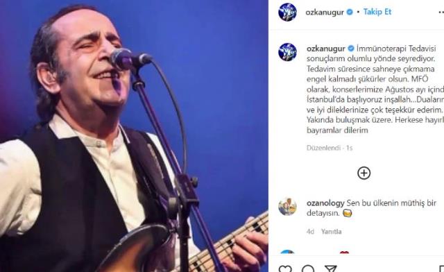 Kanserle boğuşan ünlü sanatçı Özkan Uğur'dan sevindiren haber! Hayranları Instagram'a koştu