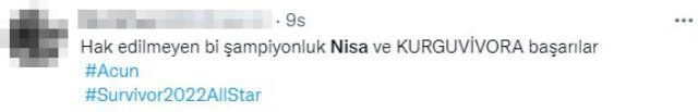 Survivor All Star şampiyonu Nisa Bölükbaşı, Twitter'da linç ediliyor: Hak etmedi