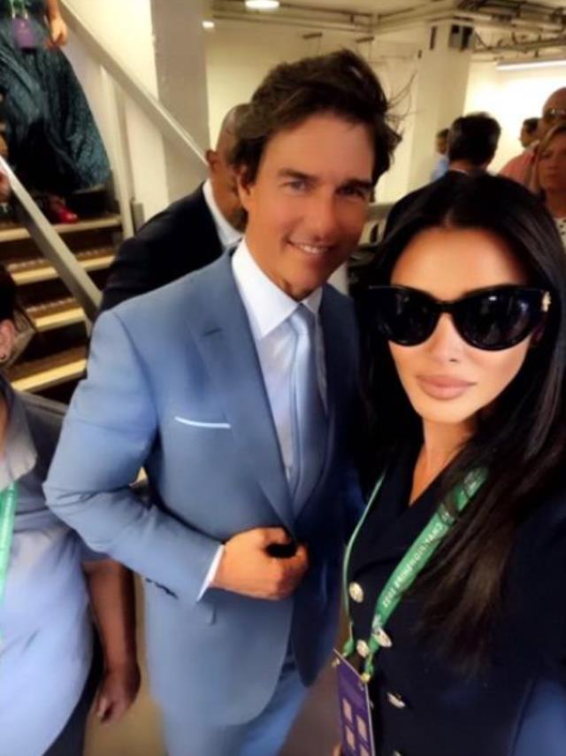 Tom Cruise ile fotoğraf çektiren Aslıhan Turan filtreyi abartınca alay konusu