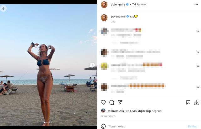 Bir Zamanlar Çukurova'nın oyuncusu Polen Emre, bikinili pozlarını paylaştı
