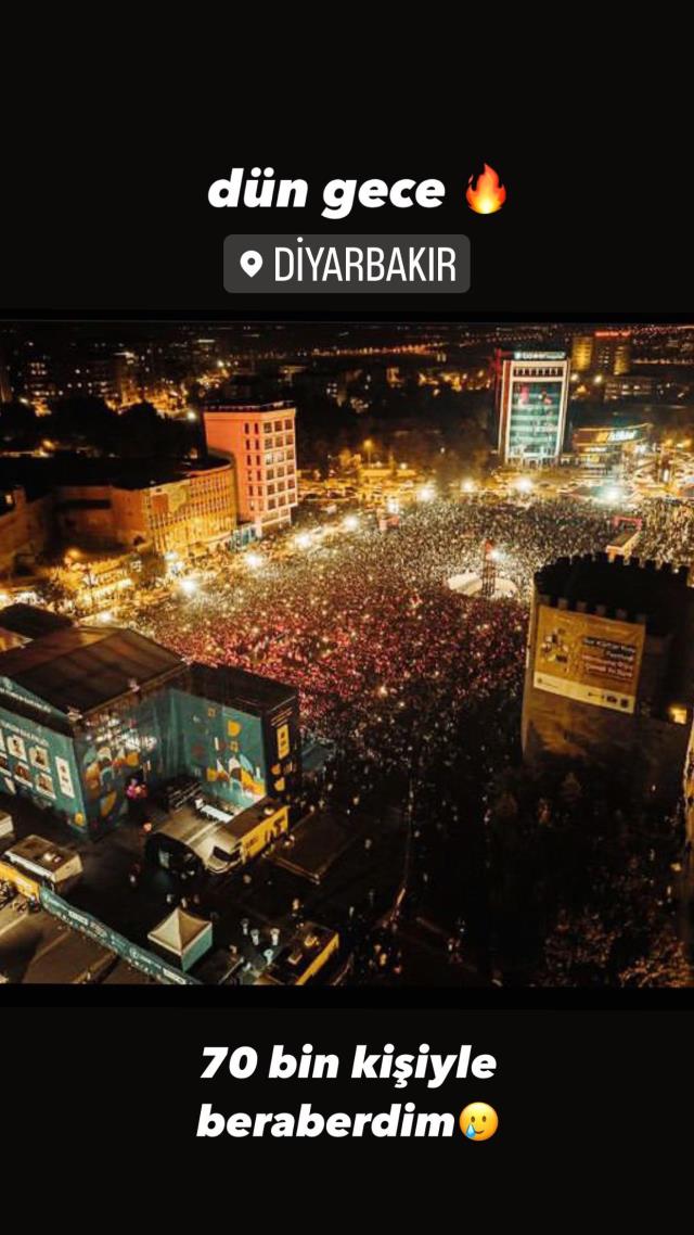 Diyarbakır'a giden Zeynep Bastık'ın konserine 70 bin kişi katıldı