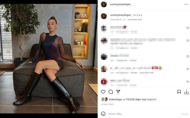 Duy Beni dizisinin başrolü Sümeyye Aydoğan, süper mini elbiseli pozunu paylaştı