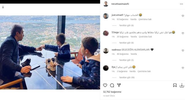 Kural bozan Necati Şaşmaz, oğullarıyla fotoğraflarını paylaştı