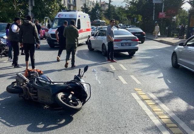 Oyuncu Cemal Hünal aracıyla motosikletli sürücüye çarptı