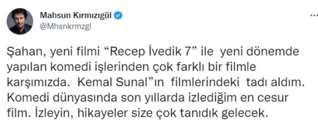 Mahsun Kırmızıgül, Recep İvedik'i Kemal Sunal filmlerine benzetti! Kıyaslamasına tepki üstüne tepki yağdı