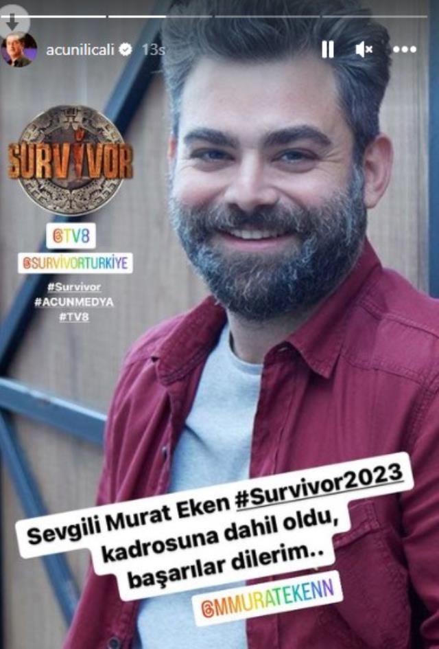 Survivor 2023'ün 3. yarışmacısı oyuncu Murat Eken oldu