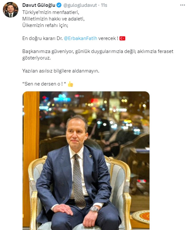 Karadenizli şarkıcı Davut Güloğlu partisinin toplantısından paylaştı: Fatih Erbakan ne derse o