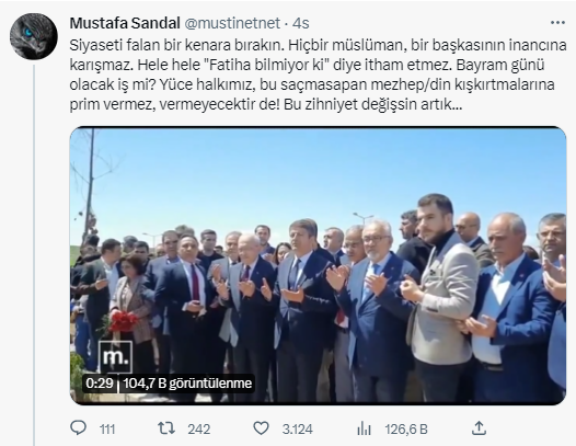 Kılıçdaroğlu'nun açıklamasını alıntılayan Mustafa Sandal'dan dikkat çeken paylaşım: Bu yaşımda bayramlık dersi de görmek nasip oldu