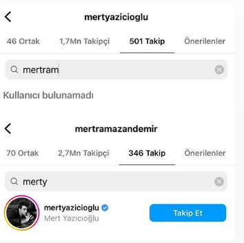 Mert Yazıcıoğlu, en yakın arkadaşı Mert Ramazan Demir'i takipten çıkardı
