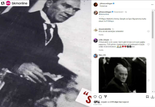 Ünlü isimlerin 19 Mayıs Atatürk'ü Anma Gençlik ve Spor Bayramı paylaşımları