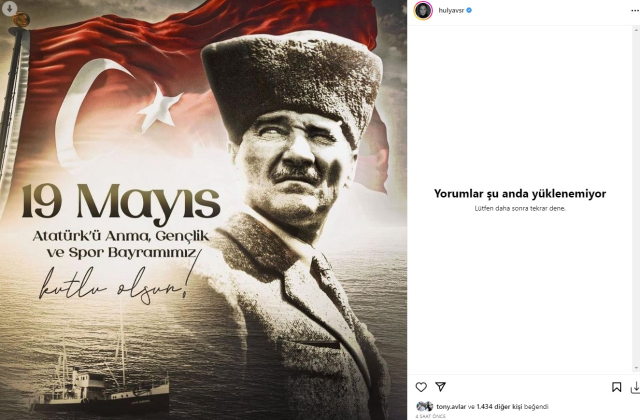 Ünlü isimlerin 19 Mayıs Atatürk'ü Anma Gençlik ve Spor Bayramı paylaşımları