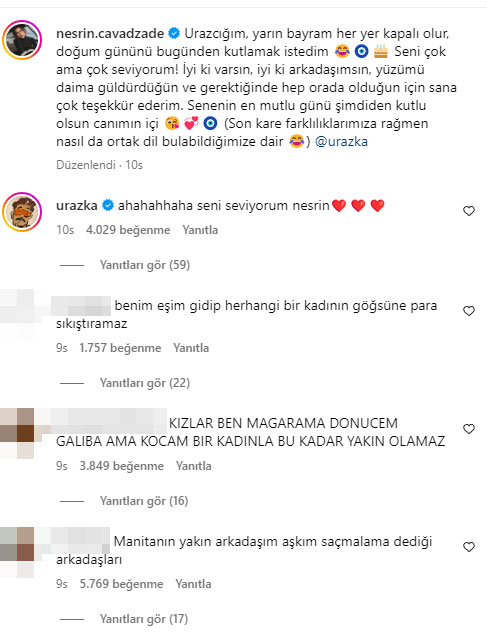 Nesrin Cavadzade Uraz Kaygılaroğlu'nu öpücüklere boğdu! Paylaştığı video sosyal medyayı karıştırdı