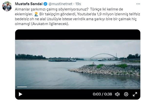 Alman müzisyen tarafından şarkısının çalındığını söyleyen Mustafa Sandal isyan etti: Avukatım ilgilenecek