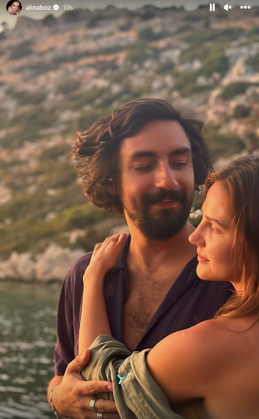 Alina Boz aşkını cümle aleme ilan etti! Gün batımında çekilmiş pozları sosyal medyayı salladı