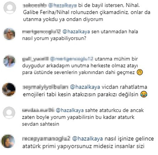 'Nerede yayınlanacağı beni ilgilendirmiyor' dediği Atatürk filmine kalp emojili yorum yapan Hazal Kaya'ya tepki yağıyor