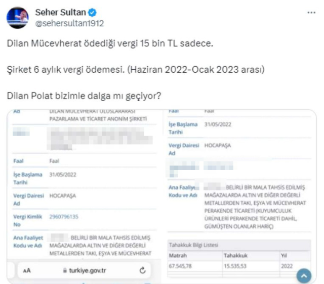 Dilan Polat, vergi kaçırdıklarını iddia eden gazeteciye küfür ve hakaretler savurdu