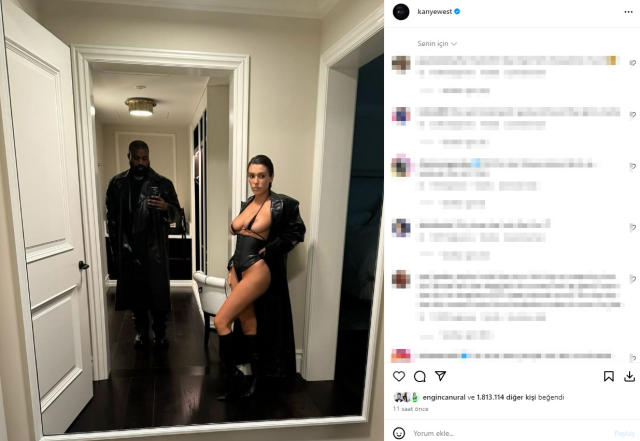 Kanye West, eşi Bianca Censori'nin müstehcen pozlarını yayınladı