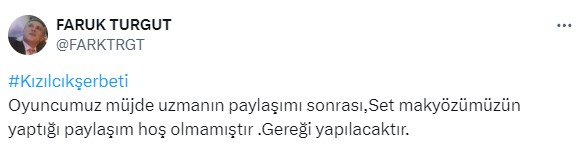 Kızılcık Şerbeti'nin makyözü, Müjde Uzman'ı tiye aldı! Yapımcı hemen devreye girdi: Gereği yapılacak