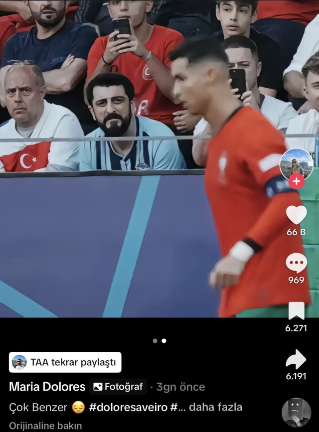 Bu benzerlik onu da şaşırttı! Ronaldo'nun annesi, Türk fenomeni paylaştı