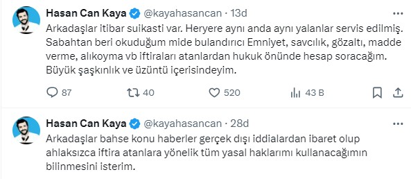 Genç kıza madde vererek evinde alıkoyduğu söylenen Hasan Can Kaya'dan ilk açıklama: Hepsi iftira