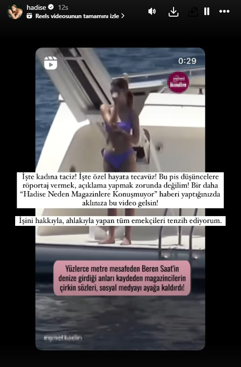 Hadise 'Ben bu Beren'i yerim' diyen basın mensubuna ateş püskürdü: Kadına taciz, özel hayata tecavüz