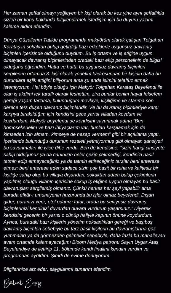 Bülent Ersoy, Dünya Güzellerim Tatilde programından ayrıldı! Makyörü Tolgahan Karataş'ın özel hayatını ifşa edip öfke kustu