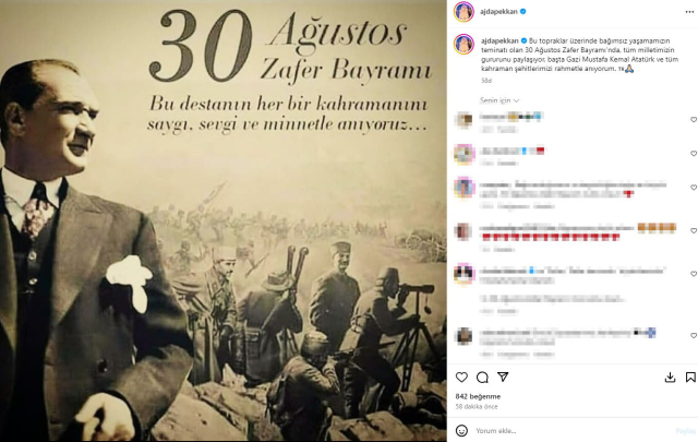 Ünlülerden 30 Ağustos Zafer Bayramı Kutlamaları