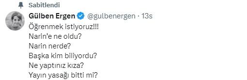 Narin Güran'ın amcası tutuklandı, ünlülerden tepki yağdı: Nasıl kıydın bu kıza?