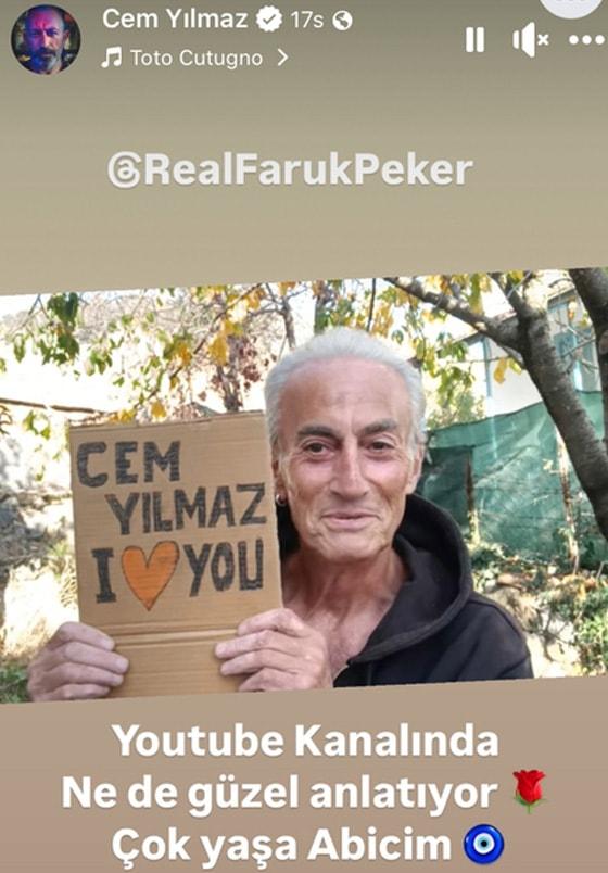 Cem Yılmaz'dan İ'ffet'in Cemil'i' Faruk Peker'e destek