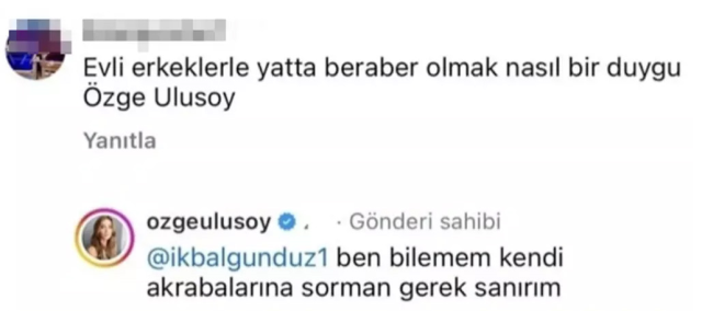 'Evli erkeklerle yatta birlikte olmak nasıl bir duygu?' sorusu Özge Ulusoy'u çıldırttı